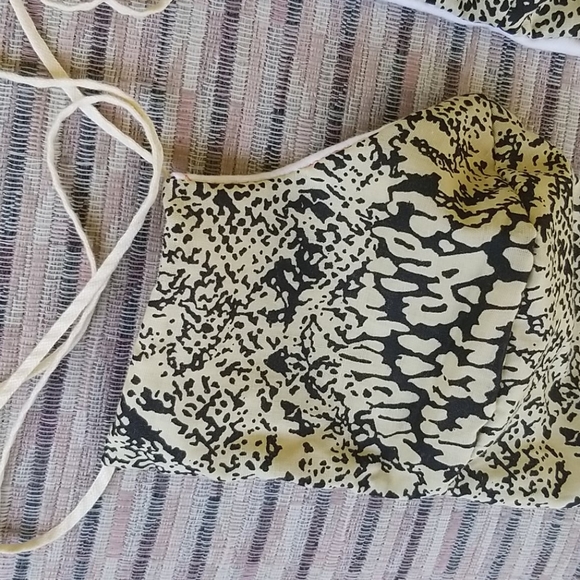 2 Handmade Adult snake Print Cotton Face Mask - Picture 3 of 7